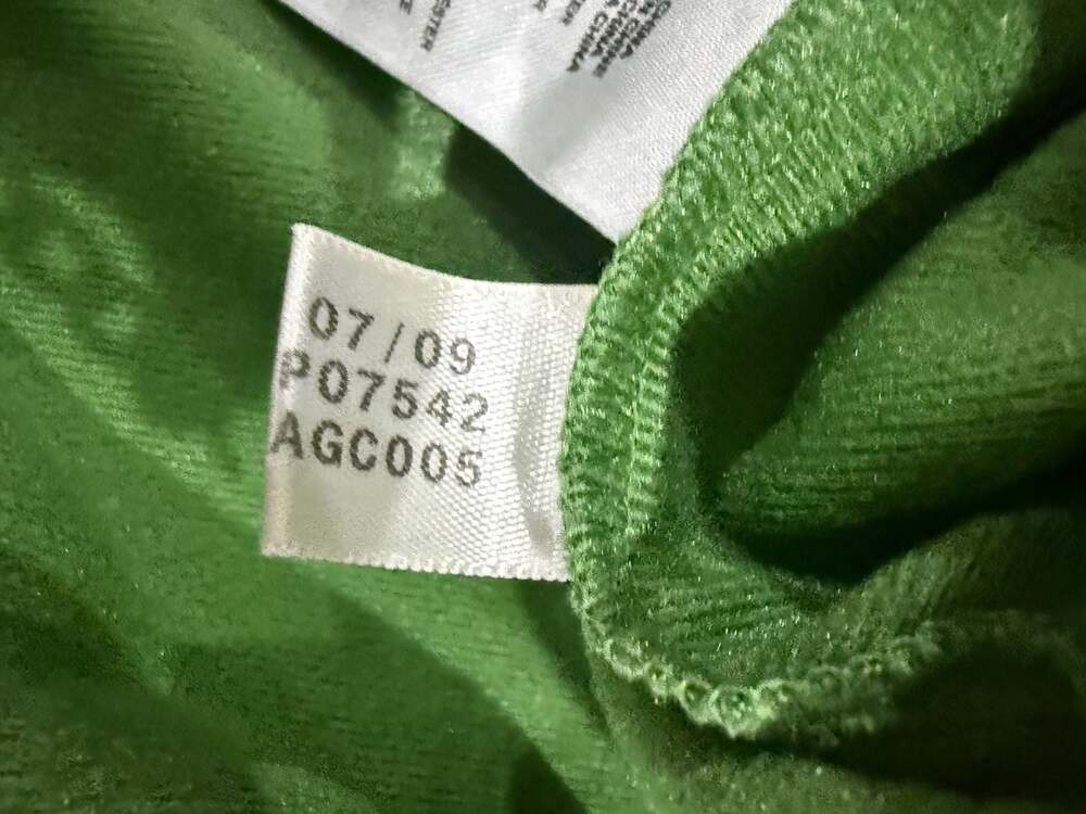 adidas Originals Green Yellow Trefoil Track Jacket XL Y2K Zip Up Retro 2009 - Picture 6 of 11